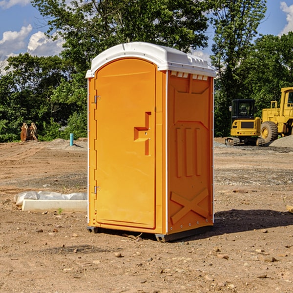 how often are the portable restrooms cleaned and serviced during a rental period in Plain City OH